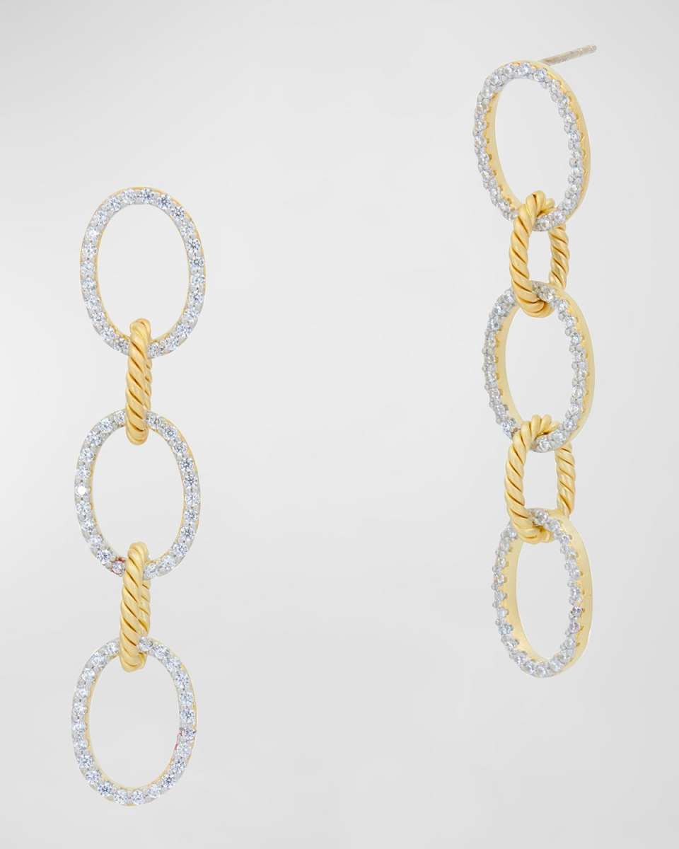 Bright Sky Chain-Link Cubic Zirconia Earrings